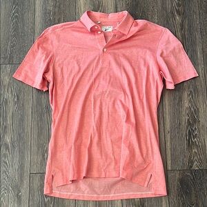 Emanuele Maffeis Icaro Peach Pink Polo Shirt Mens Large Made In Italy